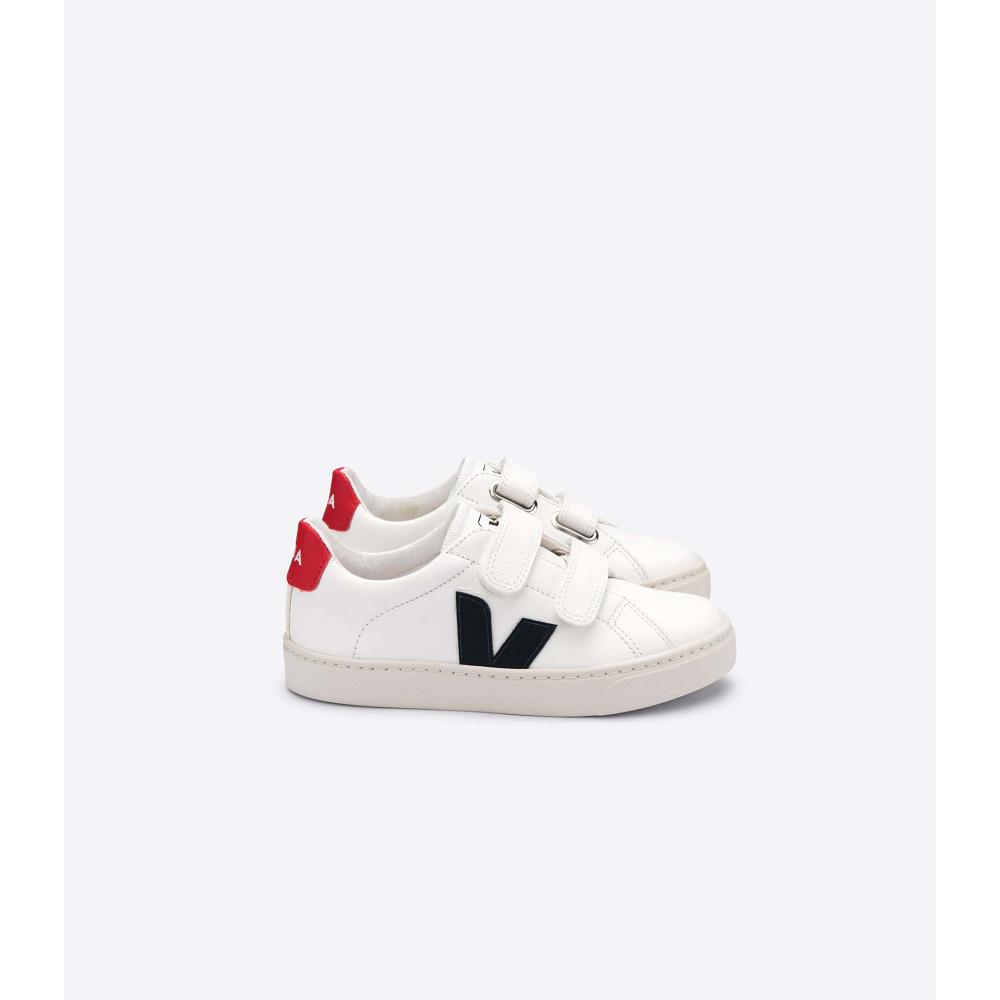 Veja ESPLAR CHROMEFREE Tornacipő Gyerek White/Black/Red | HU 835PJJ